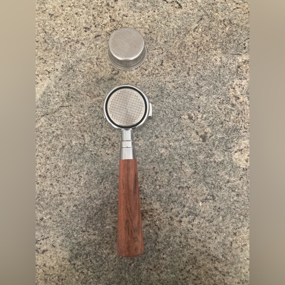 51mm Espresso Machine Bottomless Portafilter Walnut Wood Handle 2 Cup 4 Cup - Picture 2 of 15